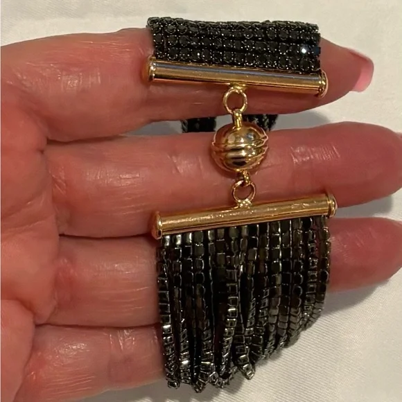 G.I.L.I Bronzo Italia 6-1/2 inch hematite bracelet!! Statement piece! ❤️ - Picture 4 of 4